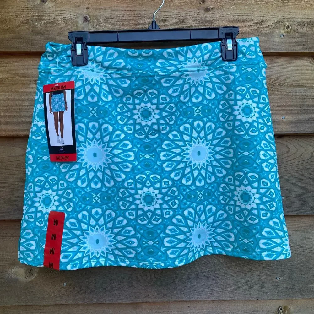 Tranquility blue and white athletic skort